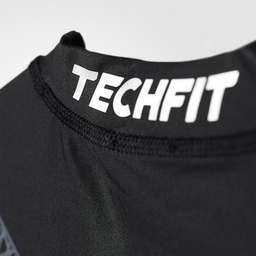 adidas Techfit Power S/S Tee Black - Velikost: XXL