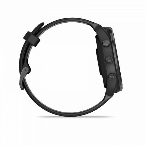 Garmin Forerunner 965, titanová luneta Carbon Grey DLC, pouzdro Black, řemínek silicone Black/Grey