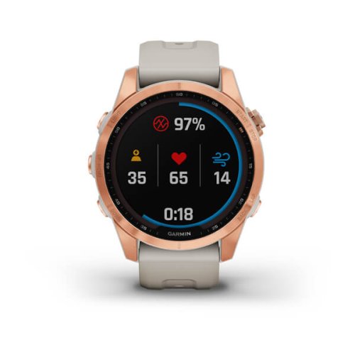 Garmin fenix 7S PRO Solar Rose Gold / Sand Silicone Band