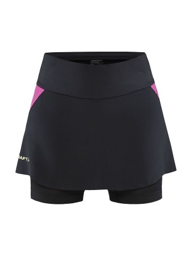 CRAFT PRO Hypervent 2in1 Skirt Black/Pink W - Velikost: XS
