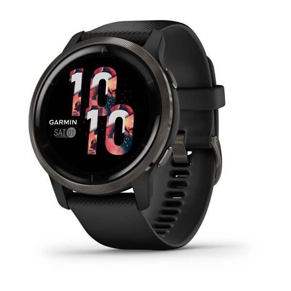 Garmin Venu 2 Slate Black, Silicone Band | Běhshop.cz