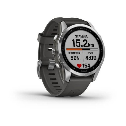 Garmin Fénix 7S PRO Glass Silver / Graphite Silicone Band