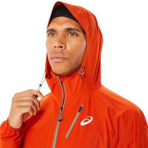 Asics Fujitrail Waterproof Jacket Orange
