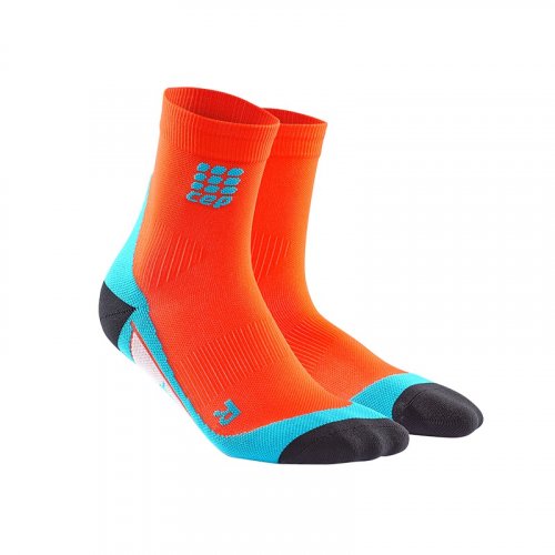 CEP Short Compression Sock orange/blue